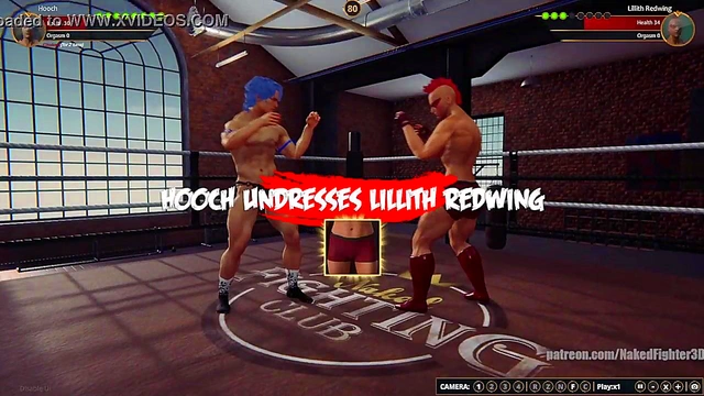 Hooch VS Lillith Redwing (Naked Fighter 3D)
