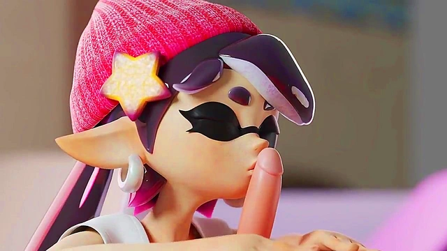 Two cute eat and ride cock 3D sex