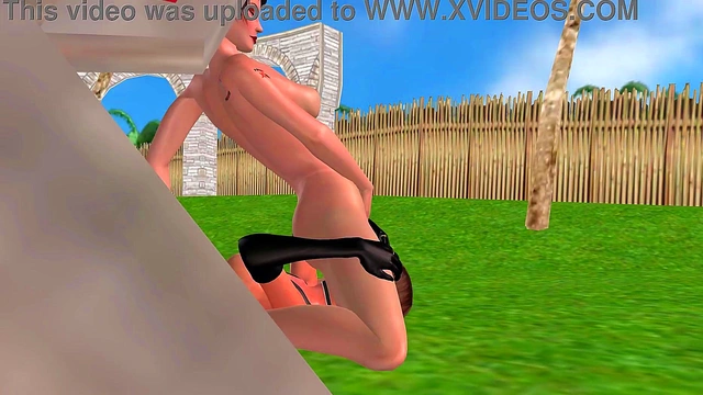 3D Animated Sex Video - Lesbian Girl Eating another girl's pussy