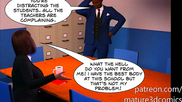 Sexy Big Ass Teacher Gets BBC From The Principal (3D Comic)