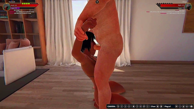 Ethan vs Farzaneh (Naked Fighter 3D)