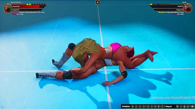 Bambi Bimbo VS April (Naked Fighter 3D)