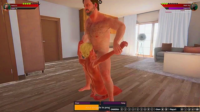 Ethan vs Katey (Naked Fighter 3D)