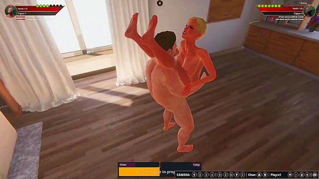 Ethan vs Katey (Naked Fighter 3D)