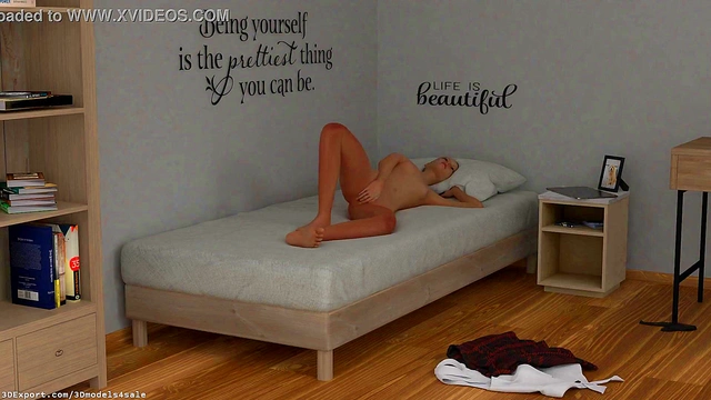 Petite Teen Girl Masturbate 3D Animation (life is beautiful)