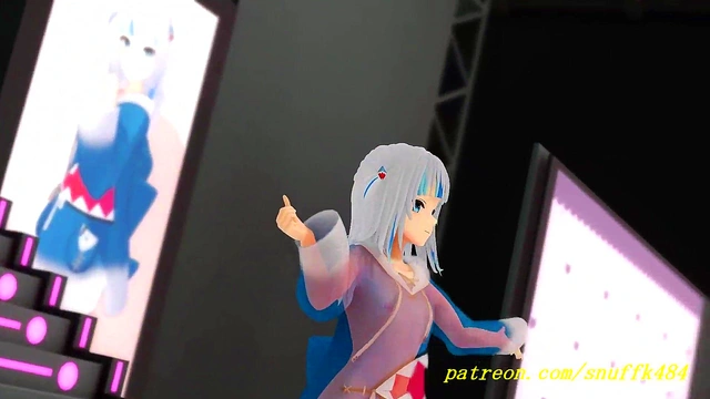 no VR mmd Gura dance 3d hololive