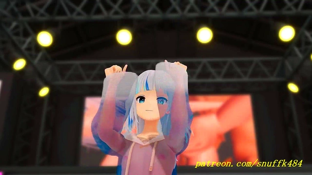 no VR mmd Gura dance 3d hololive