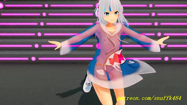 no VR mmd Gura dance 3d hololive