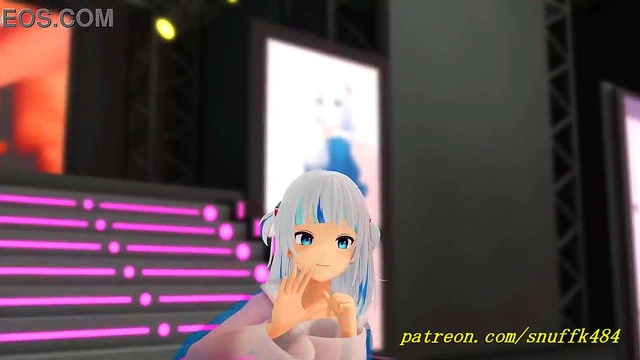 no VR mmd Gura dance 3d hololive