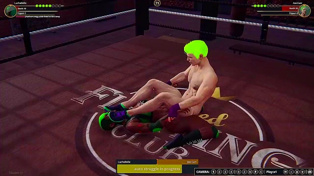 Lucha Belle VS Joe Curr (Naked Fighter 3D)