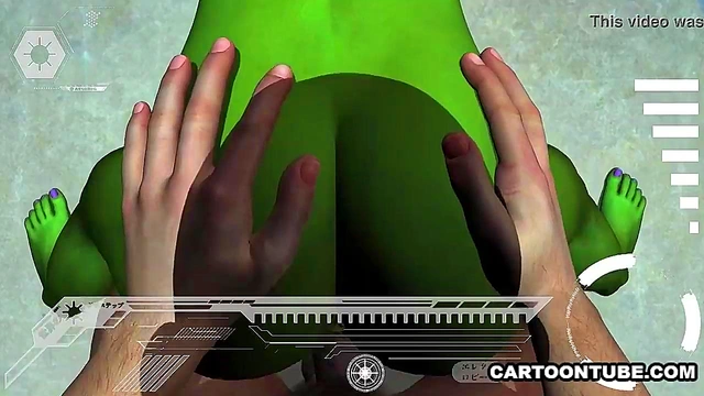 3D Alien has her tits and pussy fucked hard from POV