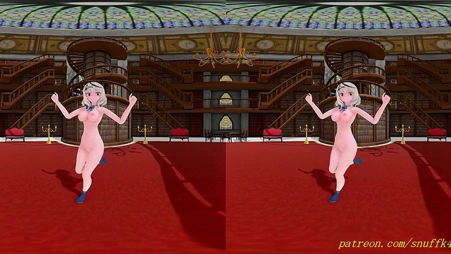 VR180 skmtcle/[A]ddiction dance nude 3d mmd