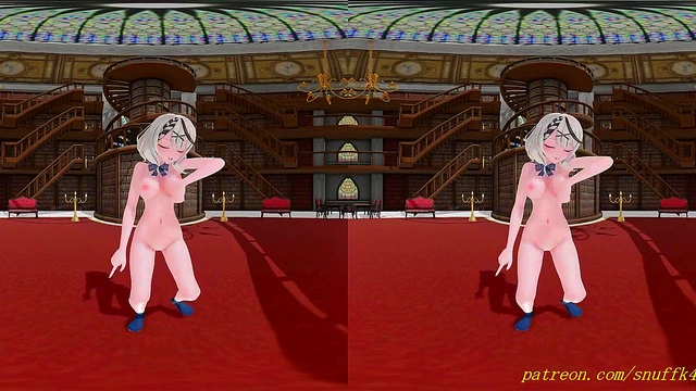 VR180 skmtcle/[A]ddiction dance nude 3d mmd