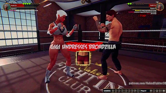 Broadzilla VS Gigi (Naked Fighter 3D)
