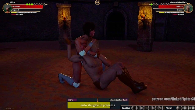 Aldra VS Johnny Walker Black (Naked Fighter 3D)