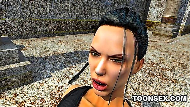 Sexy 3D Lesbian Licking a Black Babe's Pussy