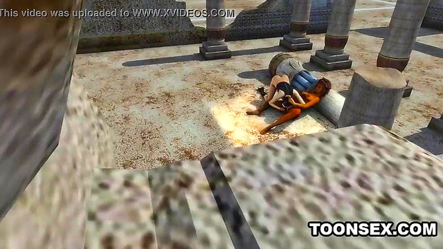 Sexy 3D Lesbian Licking a Black Babe's Pussy