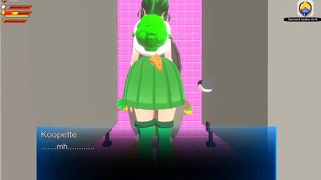 3D Femdom Koopette Facesitting Piss Spanking Toilet Fart