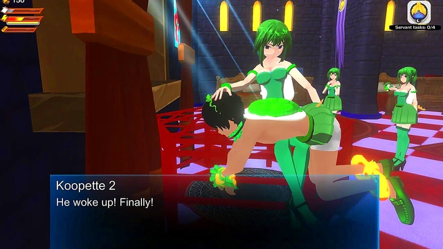 3D Femdom Koopette Facesitting Piss Spanking Toilet Fart