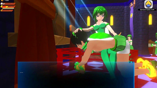 3D Femdom Koopette Facesitting Piss Spanking Toilet Fart