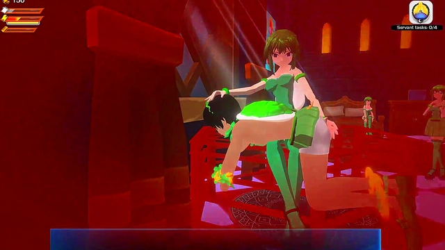 3D Femdom Koopette Facesitting Piss Spanking Toilet Fart