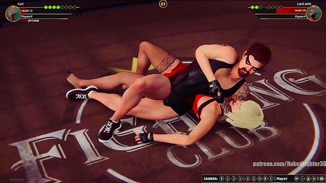 Curi VS Lord Jerle (Naked Fighter 3D)