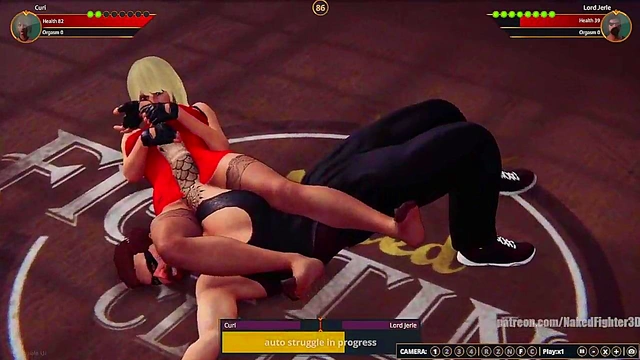 Curi VS Lord Jerle (Naked Fighter 3D)