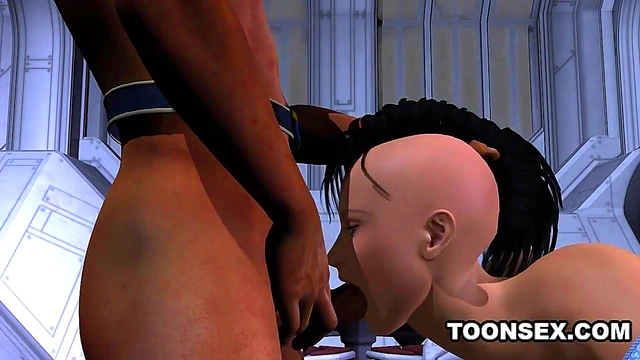 Sexy 3D Cartoon Goth Sucks and Rides a Cock
