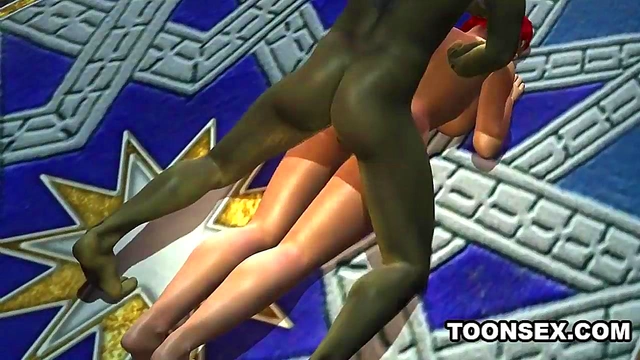 Sexy 3D Cartoon Elf Gets Her Tits and Pussy Fucked