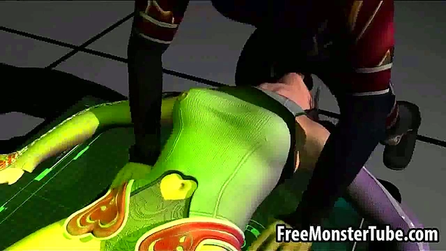 Hot 3D brunette babe sucks cock and gets fucked