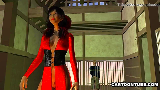 Sexy 3D cartoon Asian babe eaten out and fucked