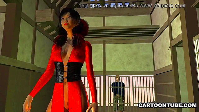 Sexy 3D cartoon Asian babe eaten out and fucked