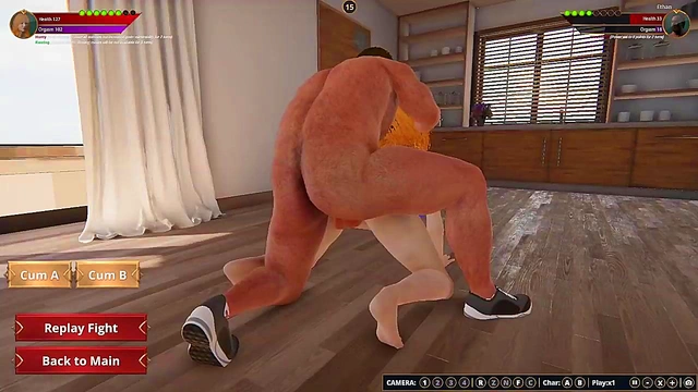 Ethan vs. Olwen (Naked Fighter 3D)