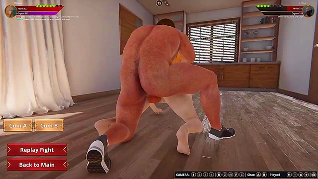 Ethan vs. Olwen (Naked Fighter 3D)