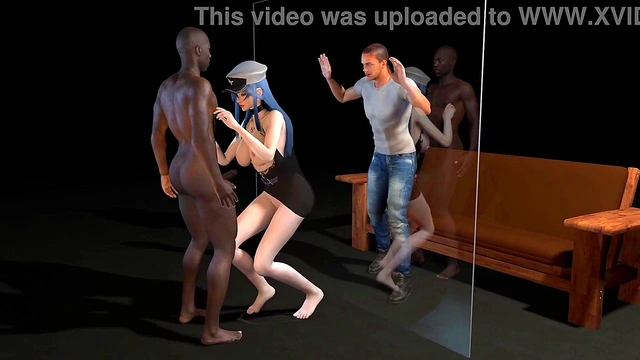 3D sexy cosplay wife have cuckold sex with big dick and got orgasm