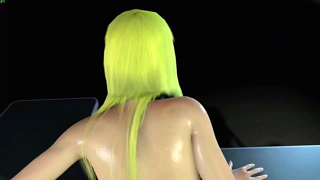 3D BBW blonde slut got her asshole fucked so hard