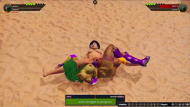 Horie VS Jennifer Walters (Naked Fighter 3D)