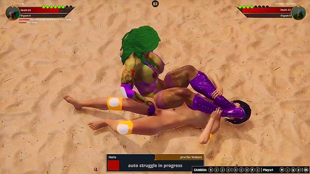 Horie VS Jennifer Walters (Naked Fighter 3D)