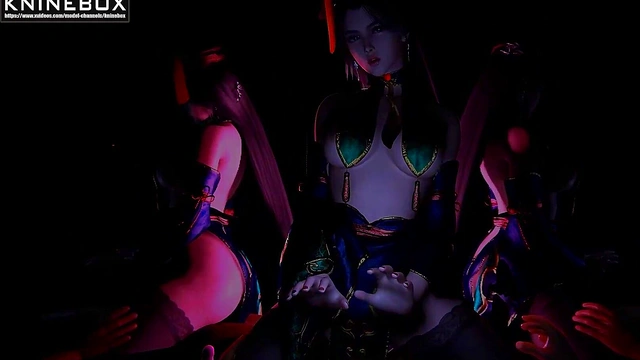 [KNINEBOX] 3D Animation Exiled Starry Sky Lin Jingmei Dance Shake Girl on Top