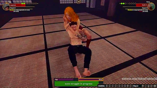 Gigi VS Roxy (Naked Fighter 3D)