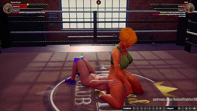 Karen Krash VS Nick (Naked Fighter 3D)