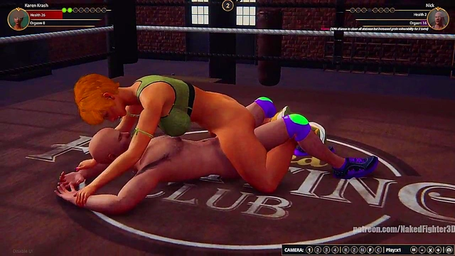 Karen Krash VS Nick (Naked Fighter 3D)