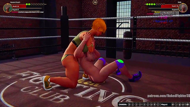 Karen Krash VS Nick (Naked Fighter 3D)