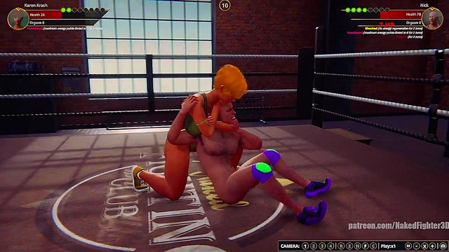 Karen Krash VS Nick (Naked Fighter 3D)
