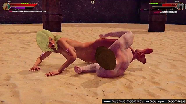 Ethan vs. Faye (Naked Fighter 3D)