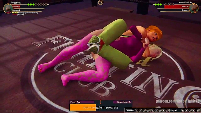 Preggy Peg VS Karen Krash (Naked Fighter 3D)