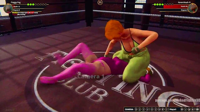 Preggy Peg VS Karen Krash (Naked Fighter 3D)