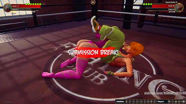 Preggy Peg VS Karen Krash (Naked Fighter 3D)