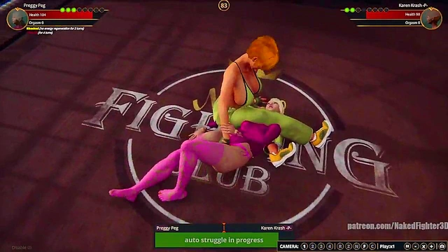 Preggy Peg VS Karen Krash (Naked Fighter 3D)