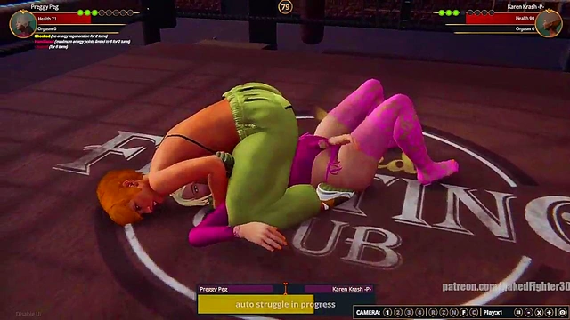 Preggy Peg VS Karen Krash (Naked Fighter 3D)